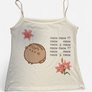 Cute Pusheen Cat Graphic Tank Top